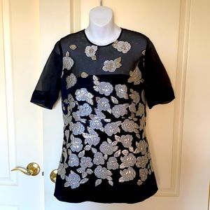 Lela Rose jacquard peplum tunic- top from Neumann Marcus